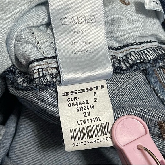 Ann Taylor Loft Modern Skinny Blue Jean Factory Distressed Size 27/4 - Picture 4 of 10